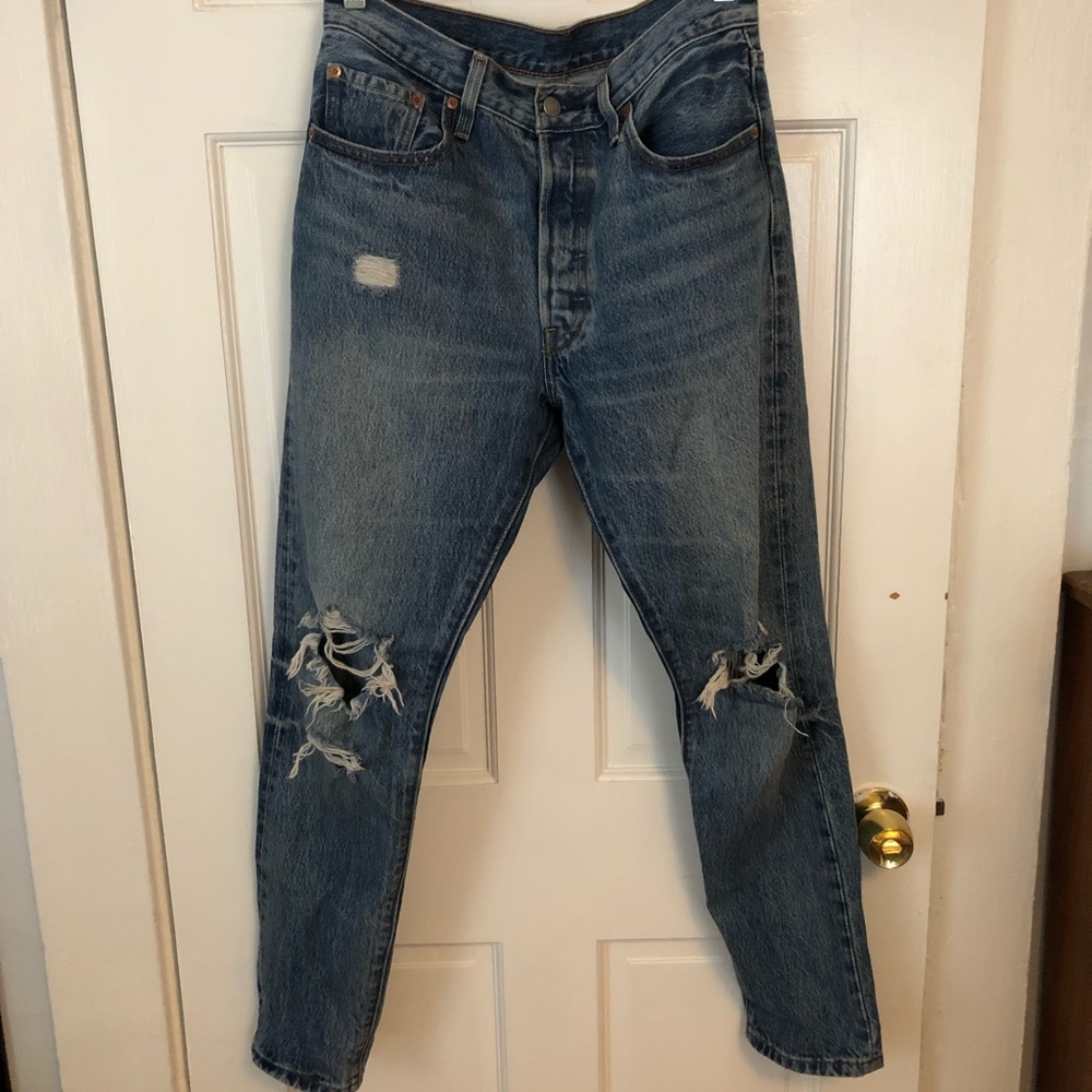 Levi’s 501 skinny jeans x free people old hangouts